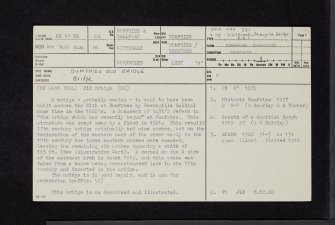 Dumfries, Old Bridge, NX97NE 26, Ordnance Survey index card, page number 1, Recto