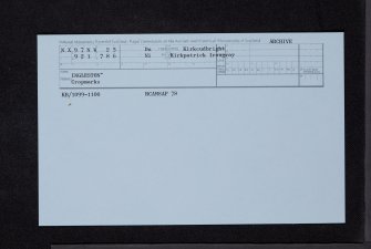 Ingleston, NX97NW 25, Ordnance Survey index card, Recto