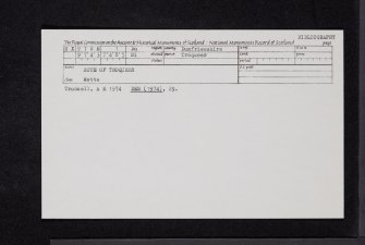Mote Of Troqueer, NX97SE 1, Ordnance Survey index card, Recto