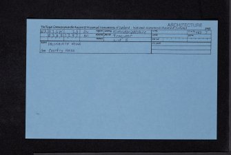 Dalskairth House, NX97SW 25, Ordnance Survey index card, Recto