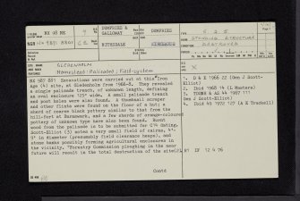 Gledenholm, NX98NE 9, Ordnance Survey index card, page number 1, Recto