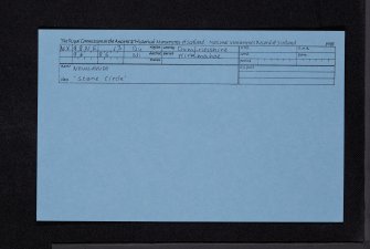 Newlands, NX98NE 13, Ordnance Survey index card, Recto