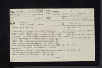 Mullach, NX98NW 6, Ordnance Survey index card, page number 1, Recto