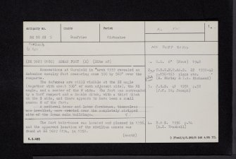 Carzield, NX98SE 8, Ordnance Survey index card, page number 1, Recto