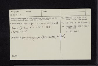Carzield, NX98SE 8, Ordnance Survey index card, page number 3, Recto