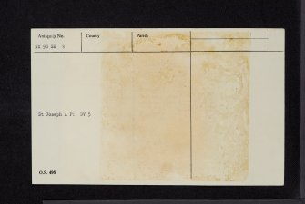 Carzield, NX98SE 8, Ordnance Survey index card, Verso