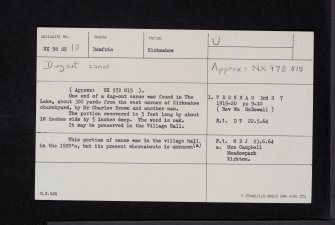 Kirkmahoe, NX98SE 10, Ordnance Survey index card, Recto