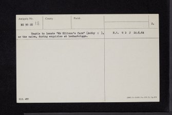 Locharbriggs, NX98SE 18, Ordnance Survey index card, page number 2, Verso