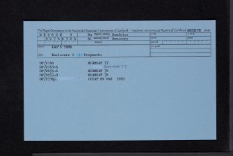 Lag's Tomb, NX98SW 9, Ordnance Survey index card, Recto