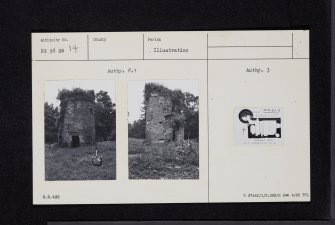 Dalswinton Old House, NX98SW 14, Ordnance Survey index card, Recto