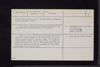 Benthead, NX99NW 9, Ordnance Survey index card, page number 2, Verso