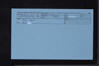 Moss Castle, NY07NE 9, Ordnance Survey index card, Recto