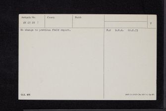 Mouswald Place, NY07SE 1, Ordnance Survey index card, page number 2, Verso