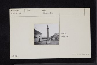 Lochmaben, Old Market Cross, NY08SE 17, Ordnance Survey index card, Recto