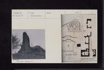 Lochwood, The Mount, Lochwood Tower, NY09NE 8, Ordnance Survey index card, Recto
