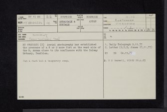Annanfoot, NY16NE 22, Ordnance Survey index card, page number 1, Recto