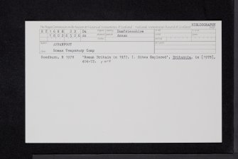 Annanfoot, NY16NE 22, Ordnance Survey index card, Recto