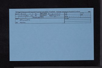 Applegarth Motte, NY18SW 1, Ordnance Survey index card, Recto