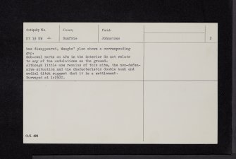 Woodend, NY19NW 4, Ordnance Survey index card, page number 2, Verso