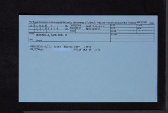 Broomhillbank Hill, NY19SW 9, Ordnance Survey index card, Recto