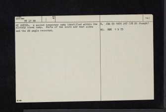 Middlebie Hill, NY27NW 3, Ordnance Survey index card, page number 2, Verso