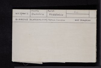 Birrens, NY27NW 4, Ordnance Survey index card, Recto