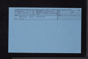 Woodhouse, Merkland Cross, NY27SE 3, Ordnance Survey index card, Recto