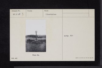 Woodhouse, Merkland Cross, NY27SE 3, Ordnance Survey index card, Recto