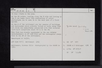 Birrens Hill, NY28SW 9, Ordnance Survey index card, page number 2, Verso