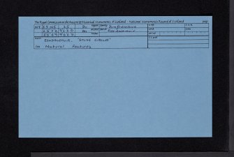 Eskdalemuir, 'stone Circles', NY29NE 25, Ordnance Survey index card, Recto