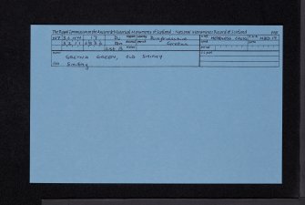Springfield, Bensmoor Road, Old Blacksmith's Shop, NY36NW 17, Ordnance Survey index card, Recto