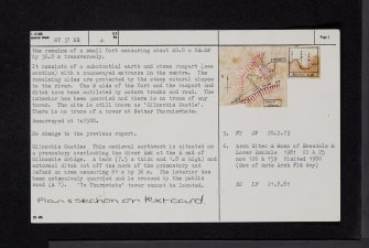 Gilnockie Castle, NY37NE 4, Ordnance Survey index card, page number 2, Verso