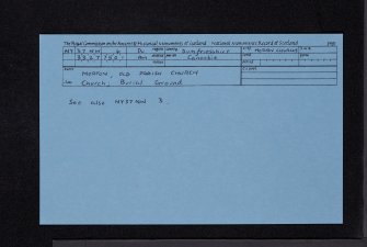Morton, Old Parish Church, NY37NW 4, Ordnance Survey index card, Recto