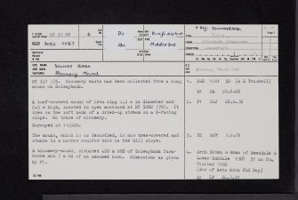 Solway Bank, NY37NW 6, Ordnance Survey index card, page number 1, Recto