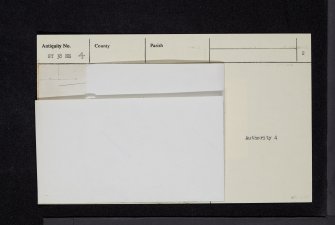 Barntalloch Castle, Staplegordon, NY38NE 4, Ordnance Survey index card, page number 2, Verso