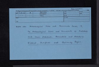 Terrona, NY38NE 8, Ordnance Survey index card, Recto