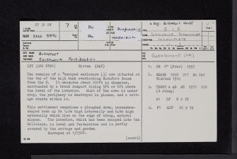 Burnfoot, NY38NW 7, Ordnance Survey index card, page number 1, Recto