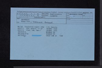 Broomholm, NY38SE 7, Ordnance Survey index card, Recto