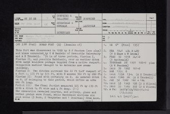 Broomholm, NY38SE 7, Ordnance Survey index card, page number 1, Recto