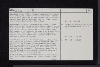Broomholm, NY38SE 7, Ordnance Survey index card, page number 2, Verso
