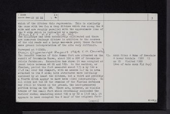 Broomholm, NY38SE 7, Ordnance Survey index card, page number 3, Recto