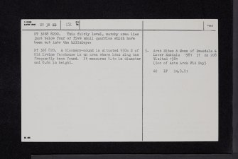 Burian Hill, Old Irvine, NY38SE 12, Ordnance Survey index card, page number 2, Verso