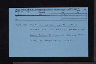 Brieryshaw Hill, NY39SE 10, Ordnance Survey index card, Recto