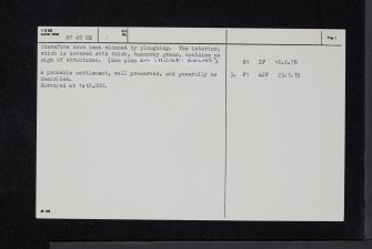 Kirk Hill, NY48NE 1, Ordnance Survey index card, page number 2, Verso