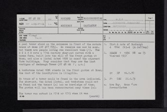 Roan Tower, NY48NE 10, Ordnance Survey index card, page number 1, Recto