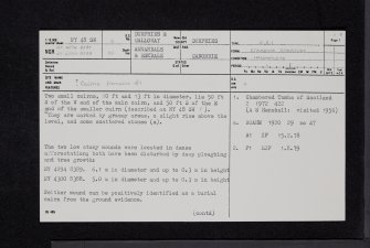 Windy Edge, NY48SW 6, Ordnance Survey index card, page number 1, Recto