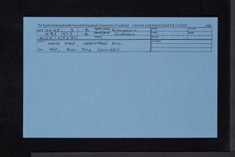 Hermitage Hill, White Dyke, NY49NE 3, Ordnance Survey index card, Recto