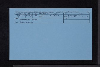 Burnmouth Tower, NY59NE 23, Ordnance Survey index card, Recto