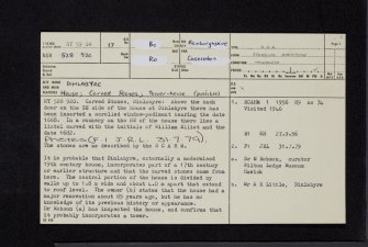 Dinlabyre, NY59SW 17, Ordnance Survey index card, page number 1, Recto