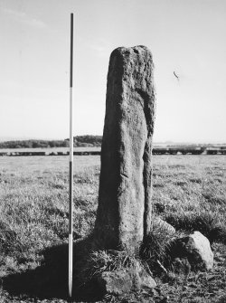 View of standing stone from N.